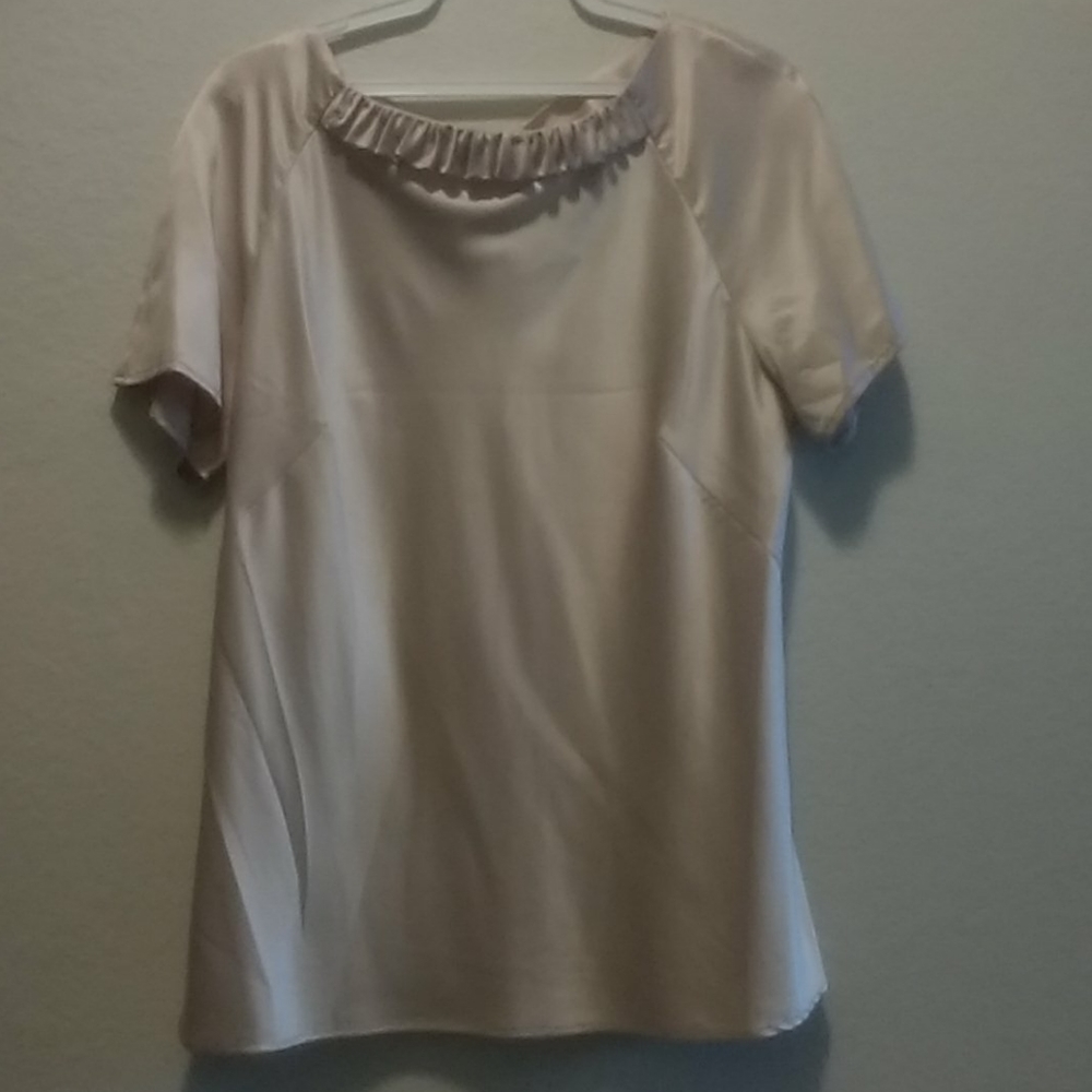 Champagne Ruffled Blouse